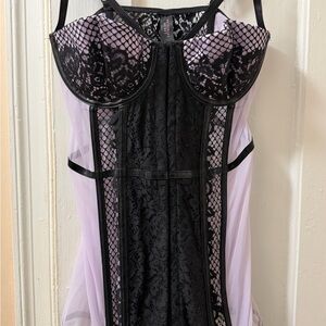 Victoria's Secret Scandalous mesh and lace garter slip bustier
36B